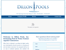 Tablet Screenshot of dillonpools.com